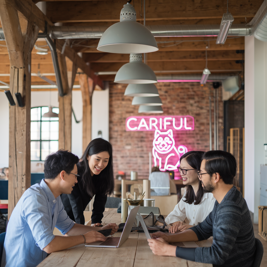 Cariful team collaborating on Korean beauty content