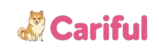 Cariful logo in pink text spelling the word 'Cariful' with a shiba inu logo icon on its left.